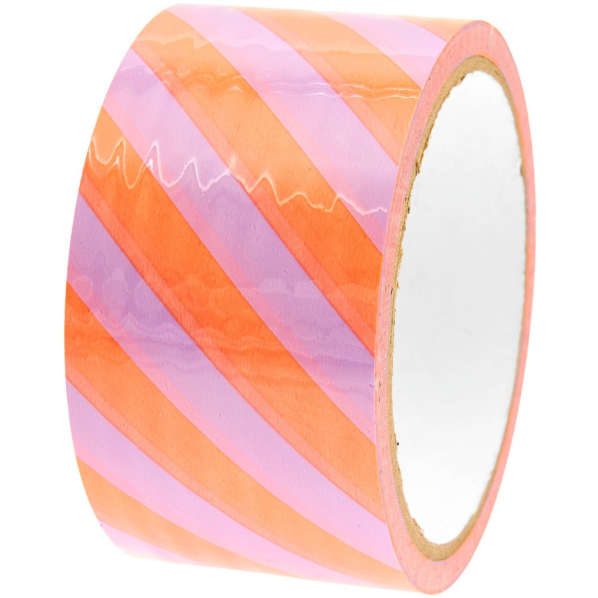 Paketklebeband - Flieder/Orange gestreift