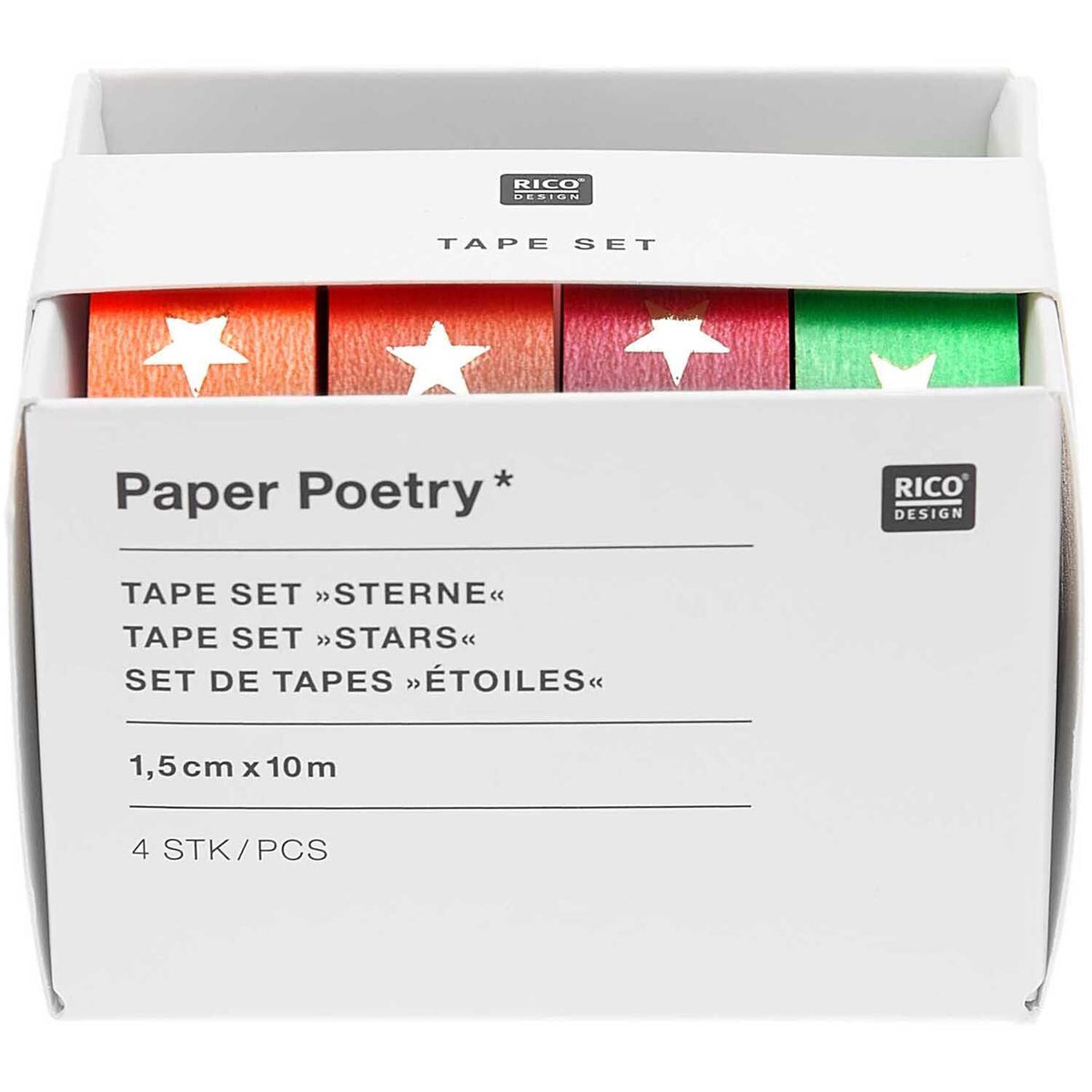 Paper Poetry Tape - Neon mit goldenen Sternen