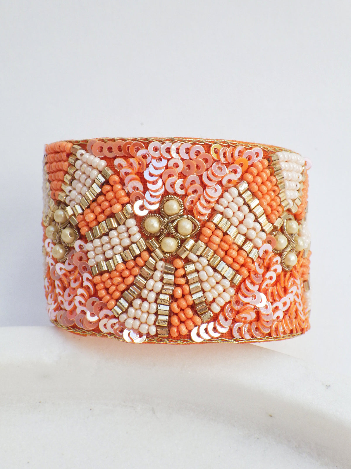 SALE - Armreif - Orange/Rosa # 20