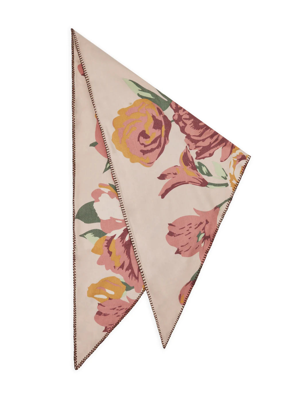 Kaschmirweiches Dreieckstuch mit Blumenmuster