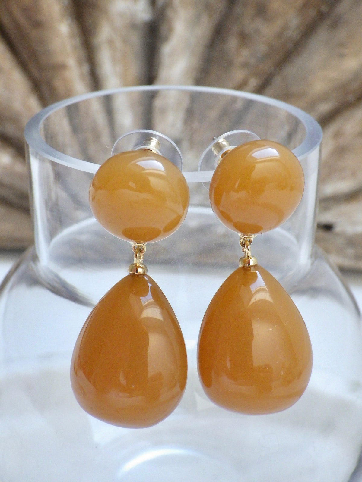SALE - Ohrringe Braune Tropfen #14