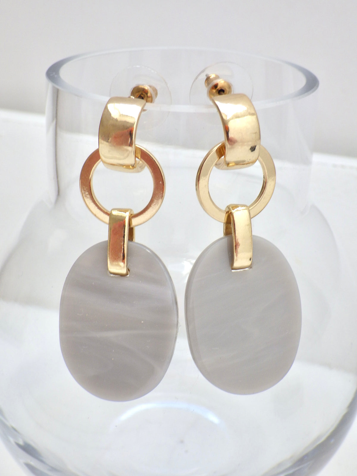 SALE - Ohrringe Grau/Gold #25