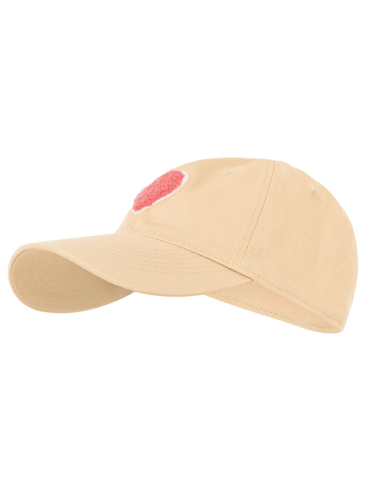 Cap - Cap Beige mit pinken Herz