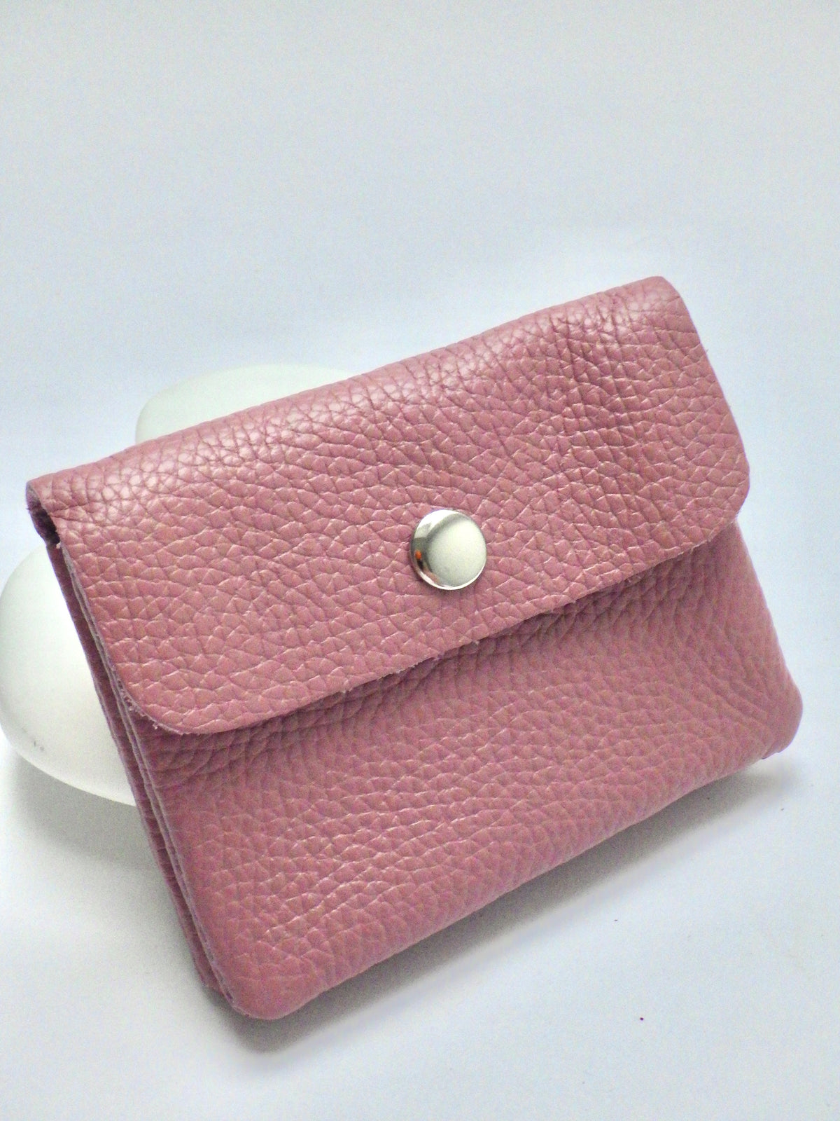Leder-Portemonnaie - Altrosa
