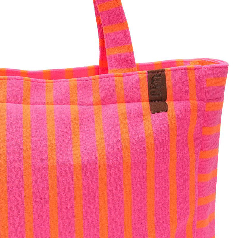 SALE ⭐️ Lot 83 - Pink/Orange Frottee gestreift - Strandshopper