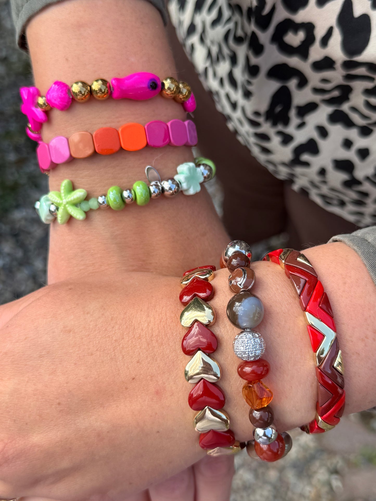 SALE - Lot 83 - Armband Herbstfarben - V