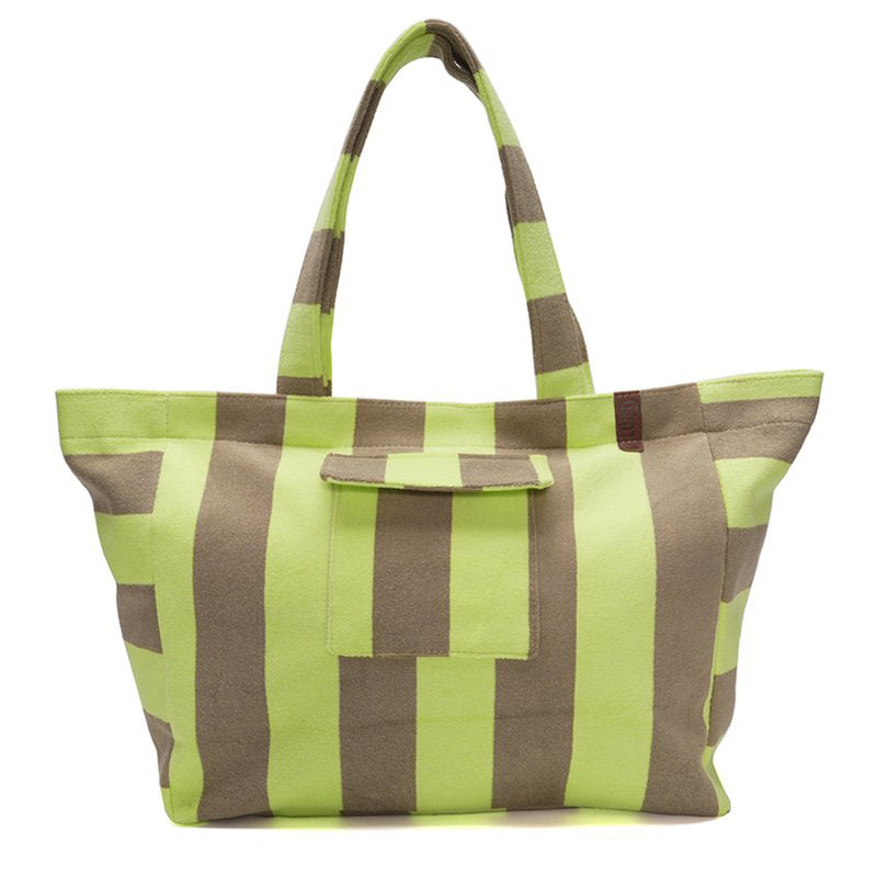 SALE ⭐️ Lot 83 - Neongrün/Braun Frottee gestreift - Beachbag 14