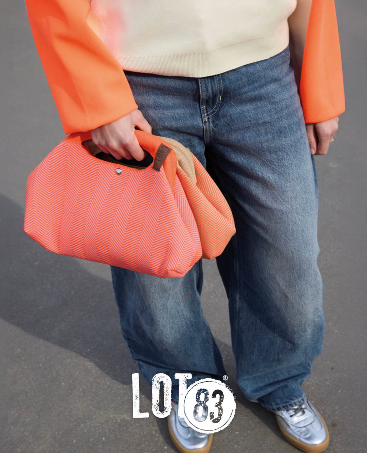 Lot 83 Tasche - Koralle/Beige Senna 03