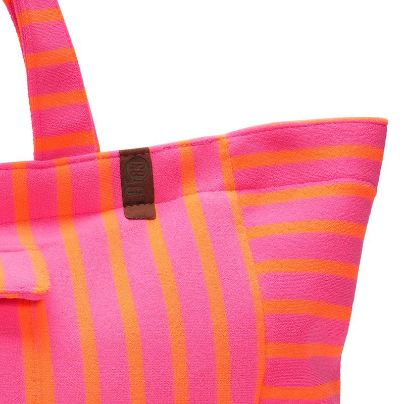 SALE ⭐️ Lot 83 - Pink/Orange Schmal Frottee gestreift - Strandshopper
