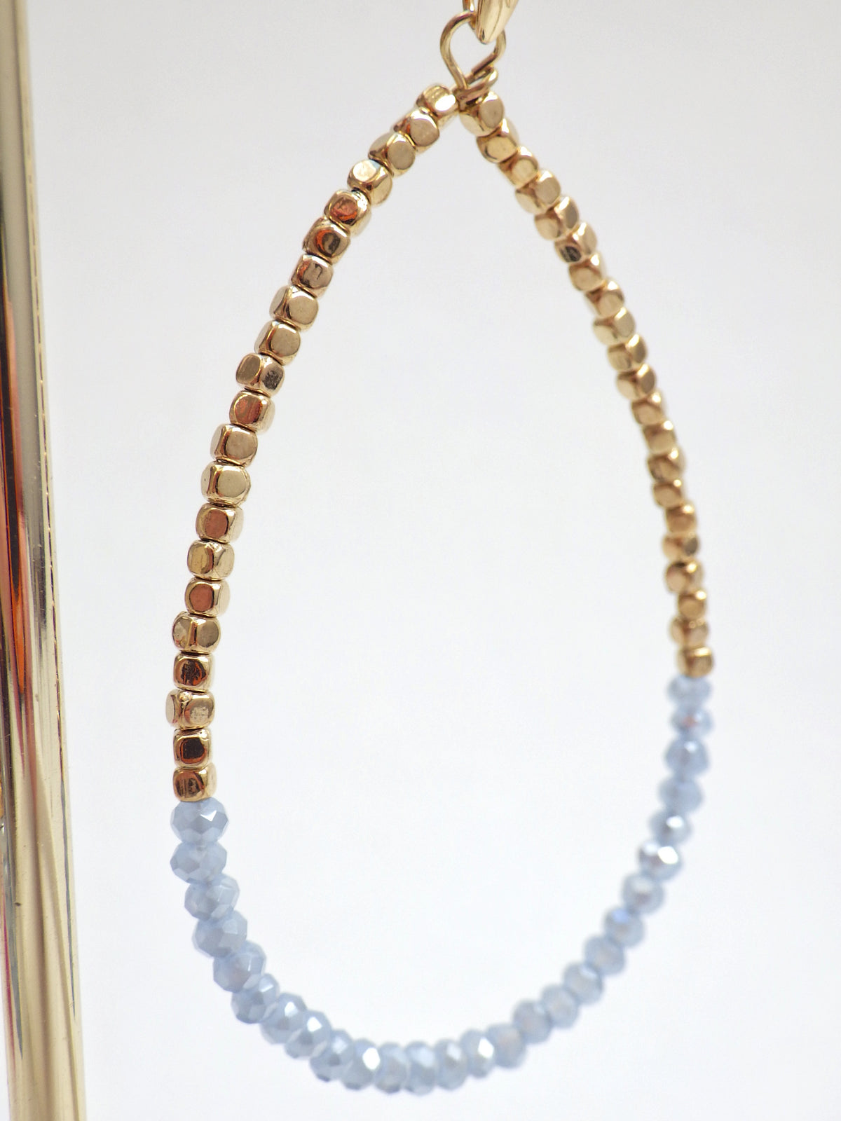 ⭐️ Ohrring - Oval Blau-Gold