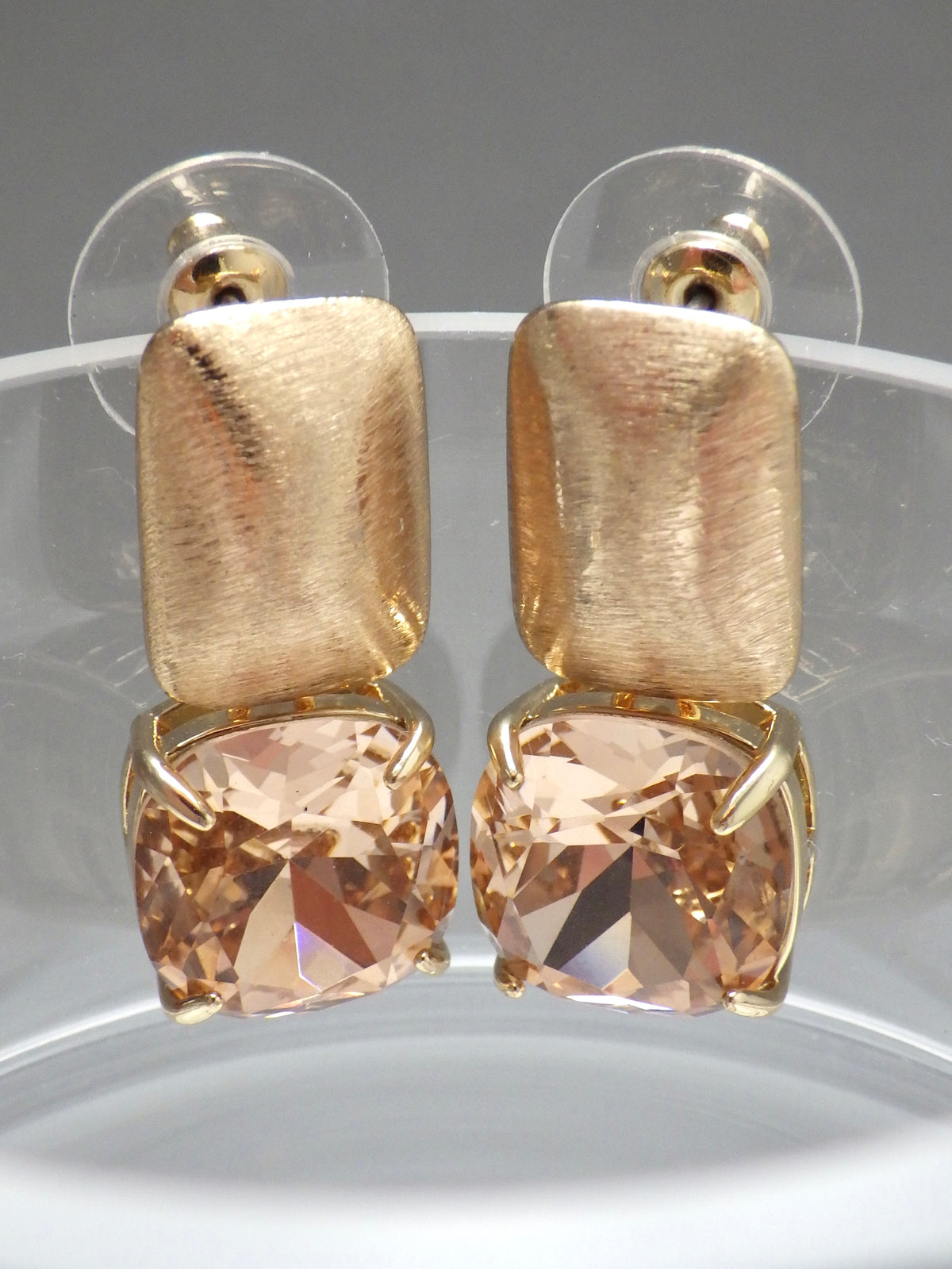 SALE ⭐️ Ohrringe - Stecker Gold - Altrosa Klar