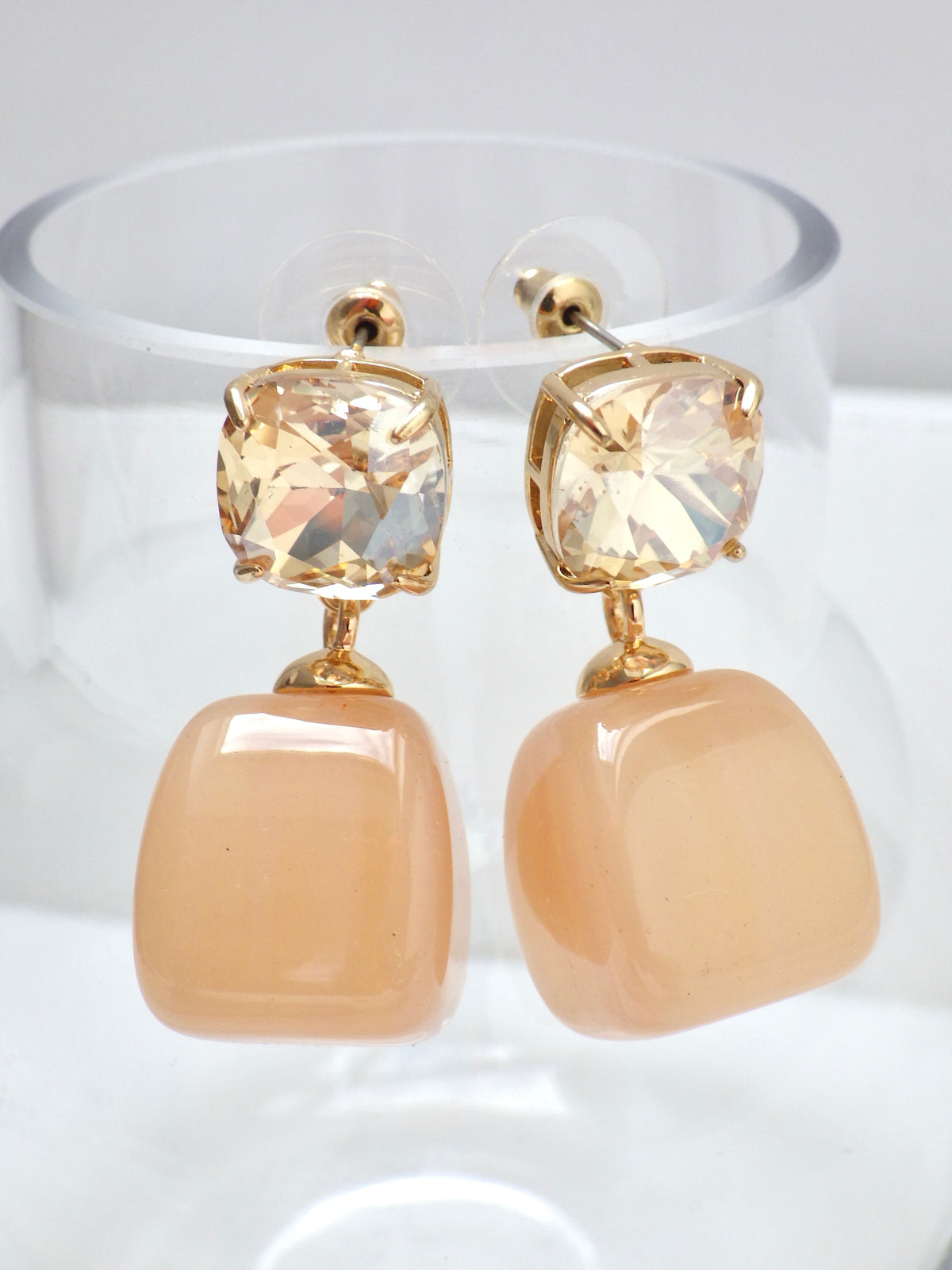 SALE - Ohrringe Kleiner Hänger Beige #28