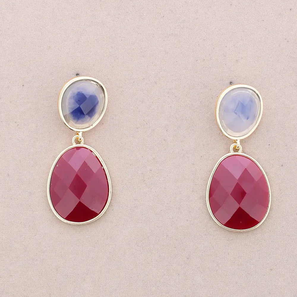 SALE ⭐️ Ohrringe - Sommerhänger Blau/Bordeaux