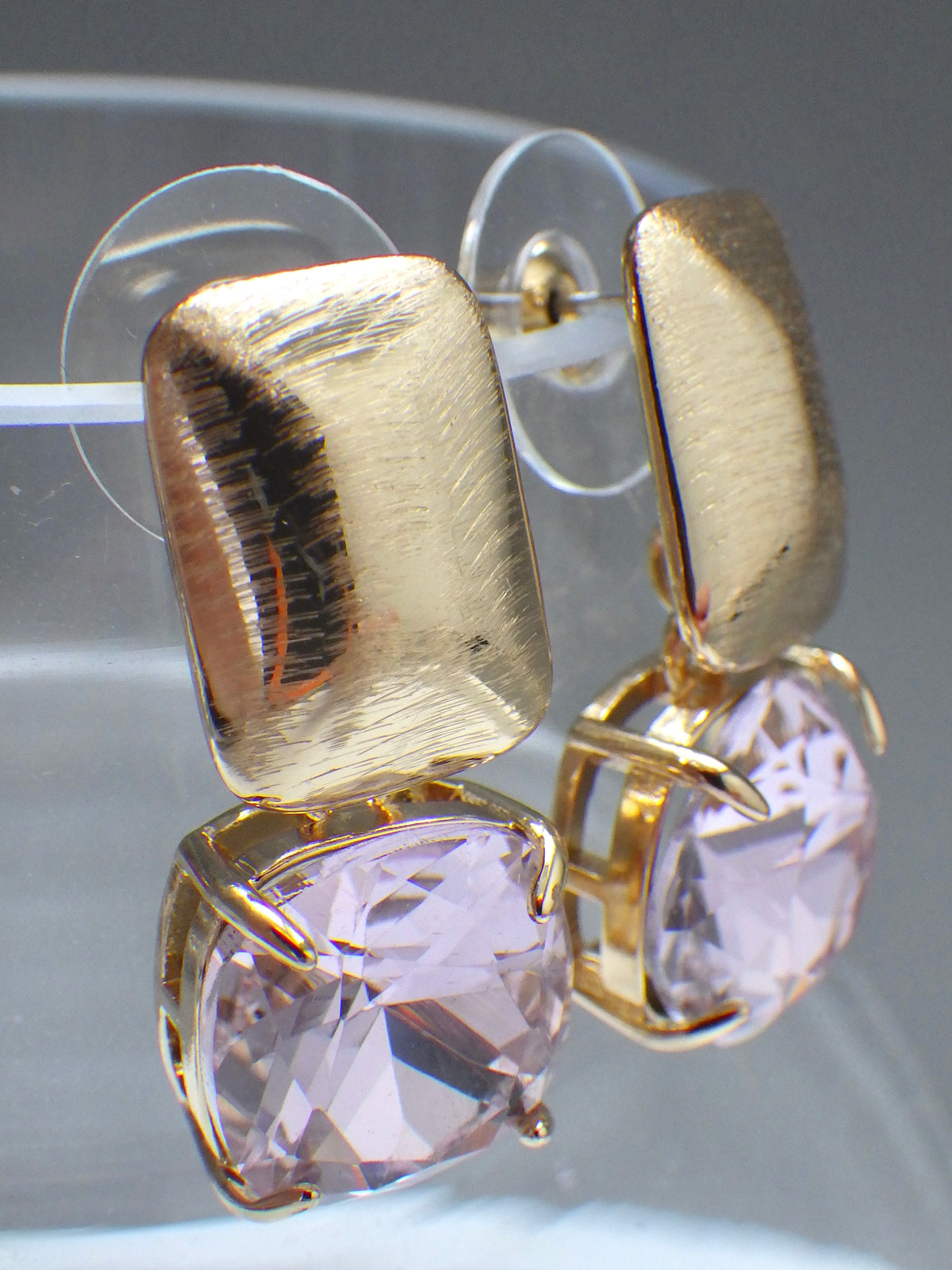 SALE ⭐️ Klassik 2 - Ohrringe - Stecker Gold - Rosa klar