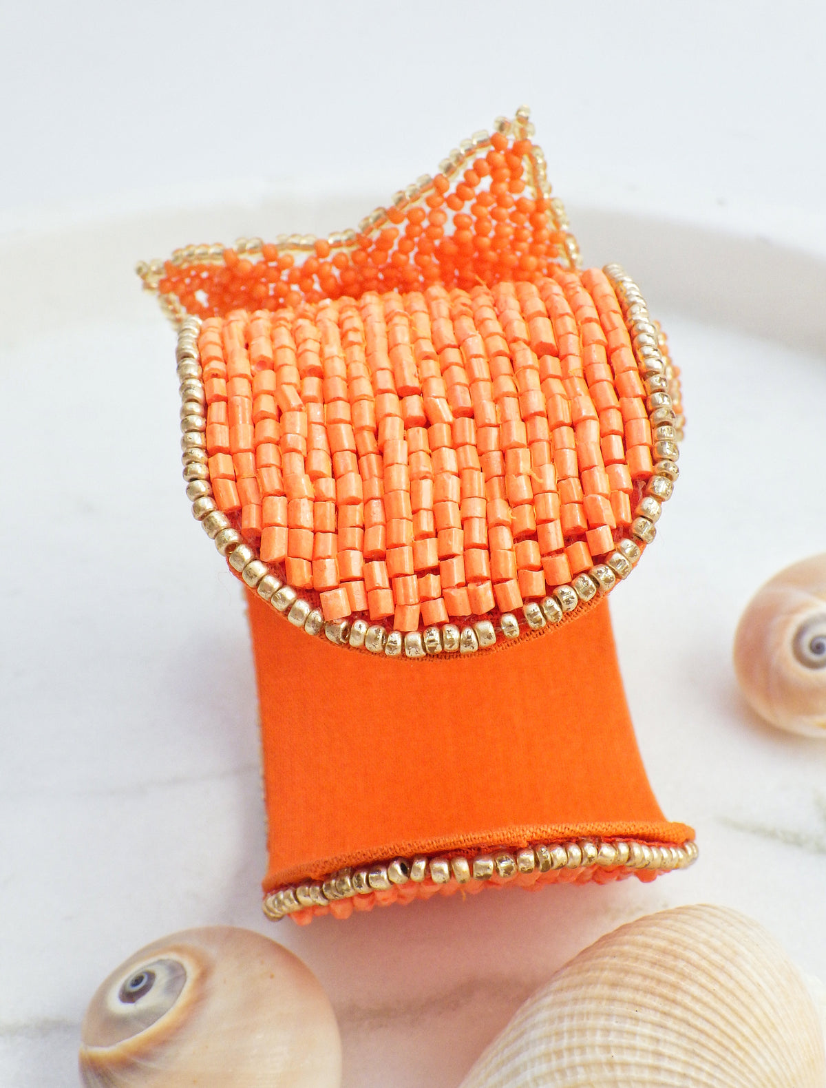 SALE - Armreif - Orange Blume #34