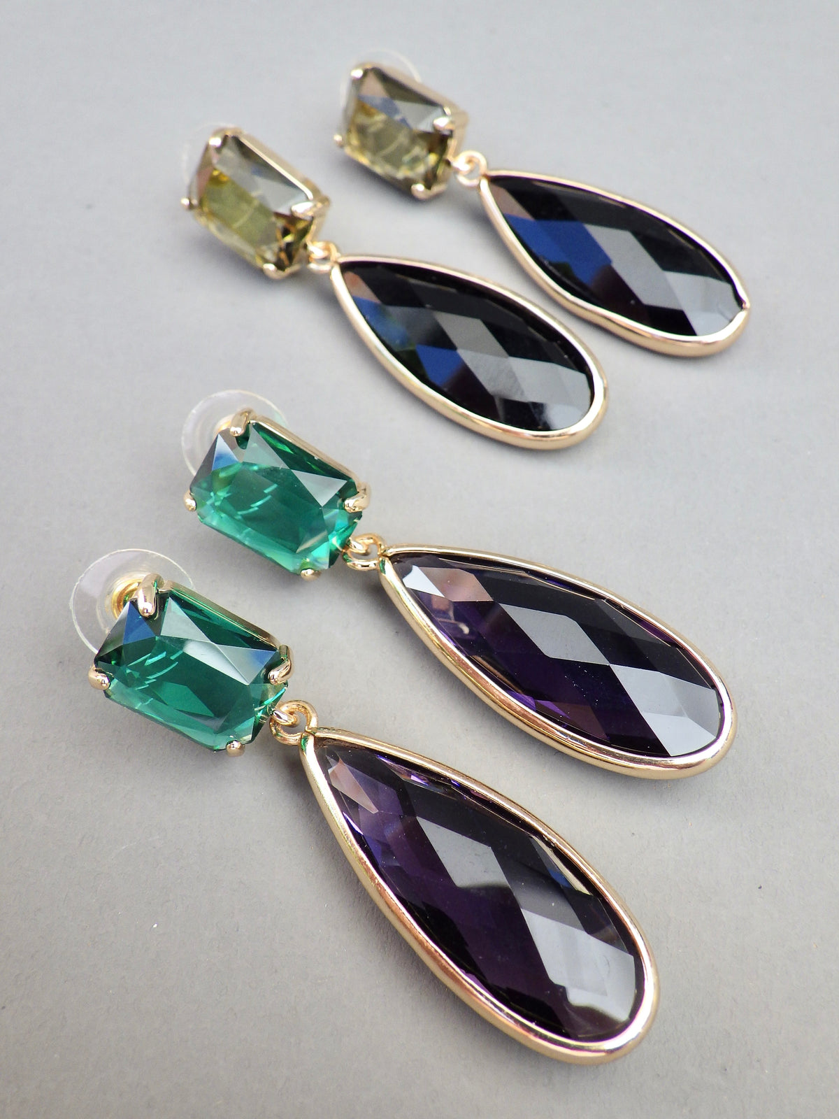 SALE ⭐️ Ohrringe - Edler Hänger in Lila/Grün
