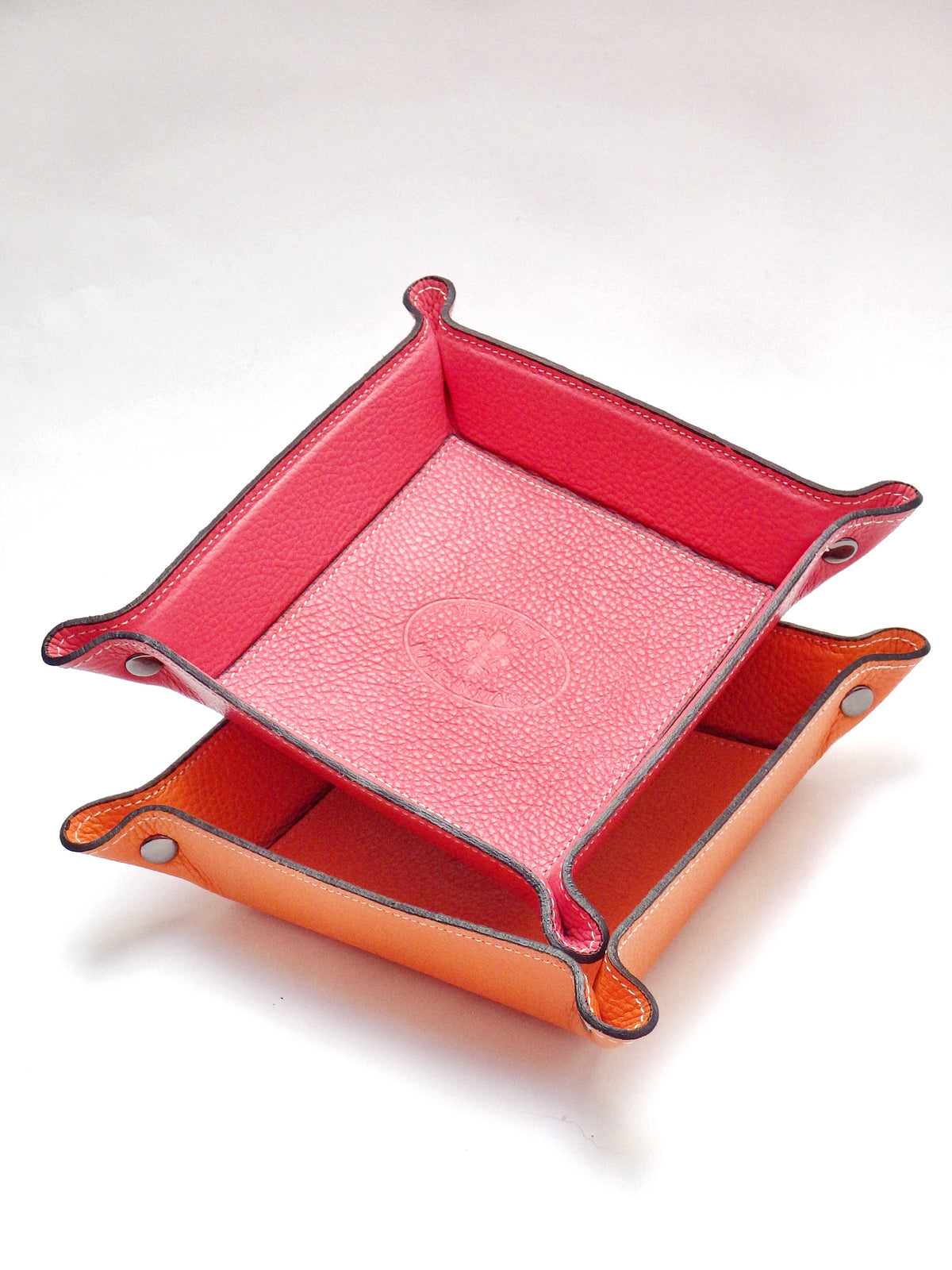 Lederschale/Taschenleerer - Himbeerrot