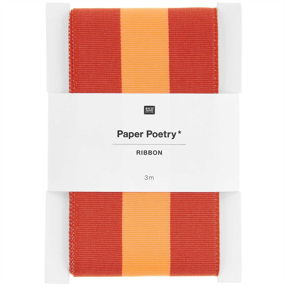 Paper Poetry Webband - Rot/Orange gestreift XL