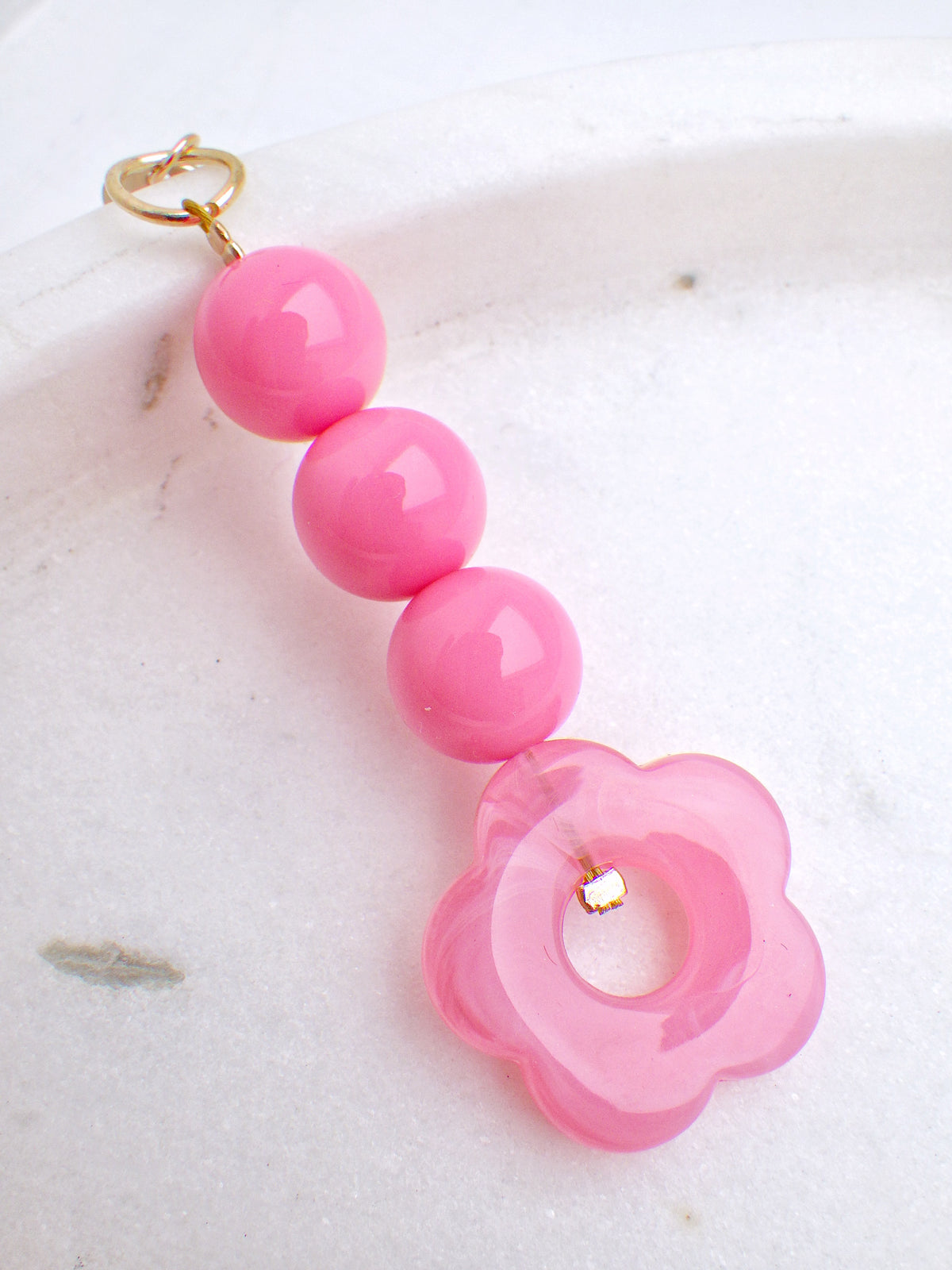 Taschen / Schlüsselanhänger - Blume Pink