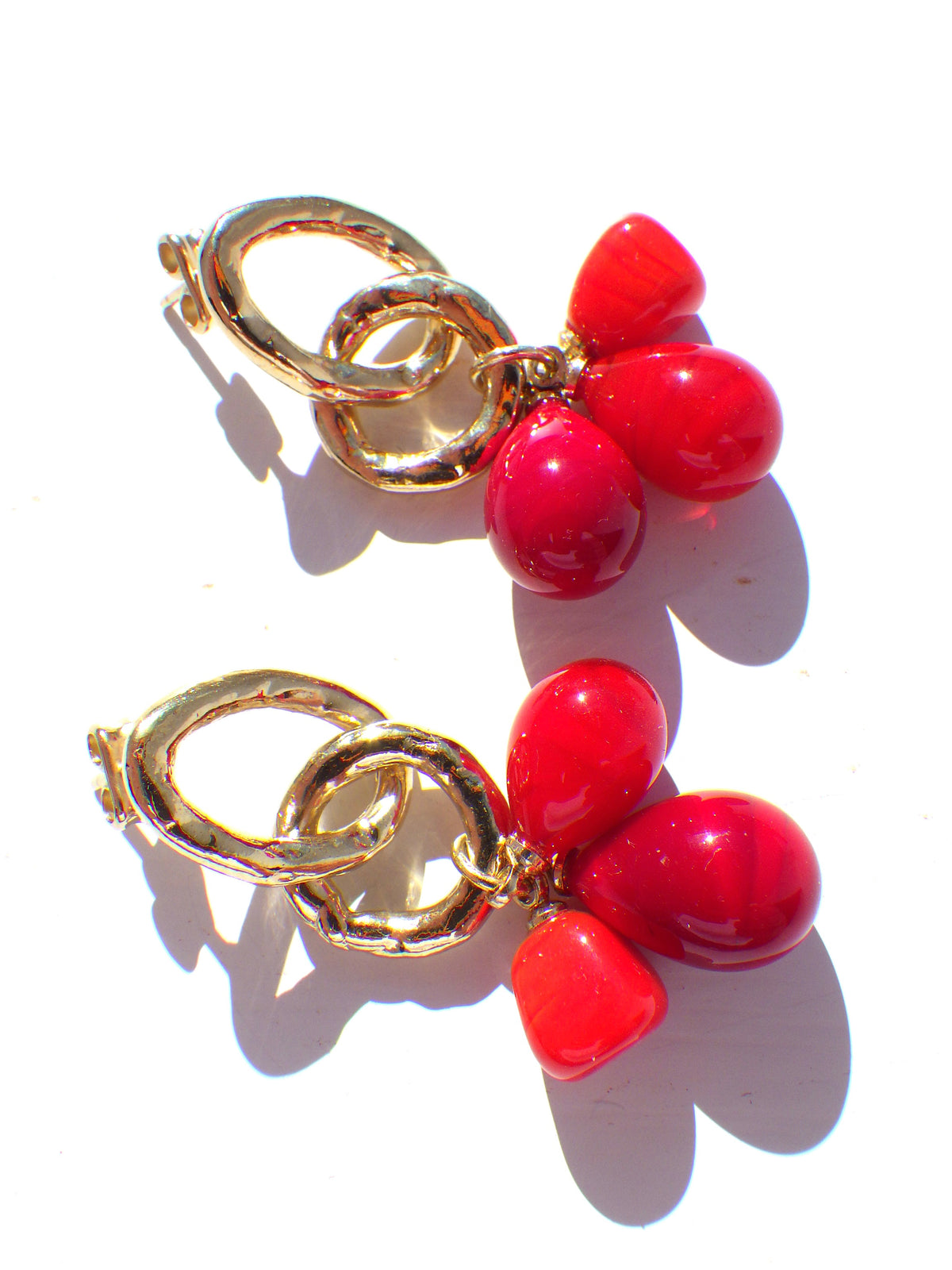SALE ⭐️ Ohrringe - Muranoglas - 3er Rot