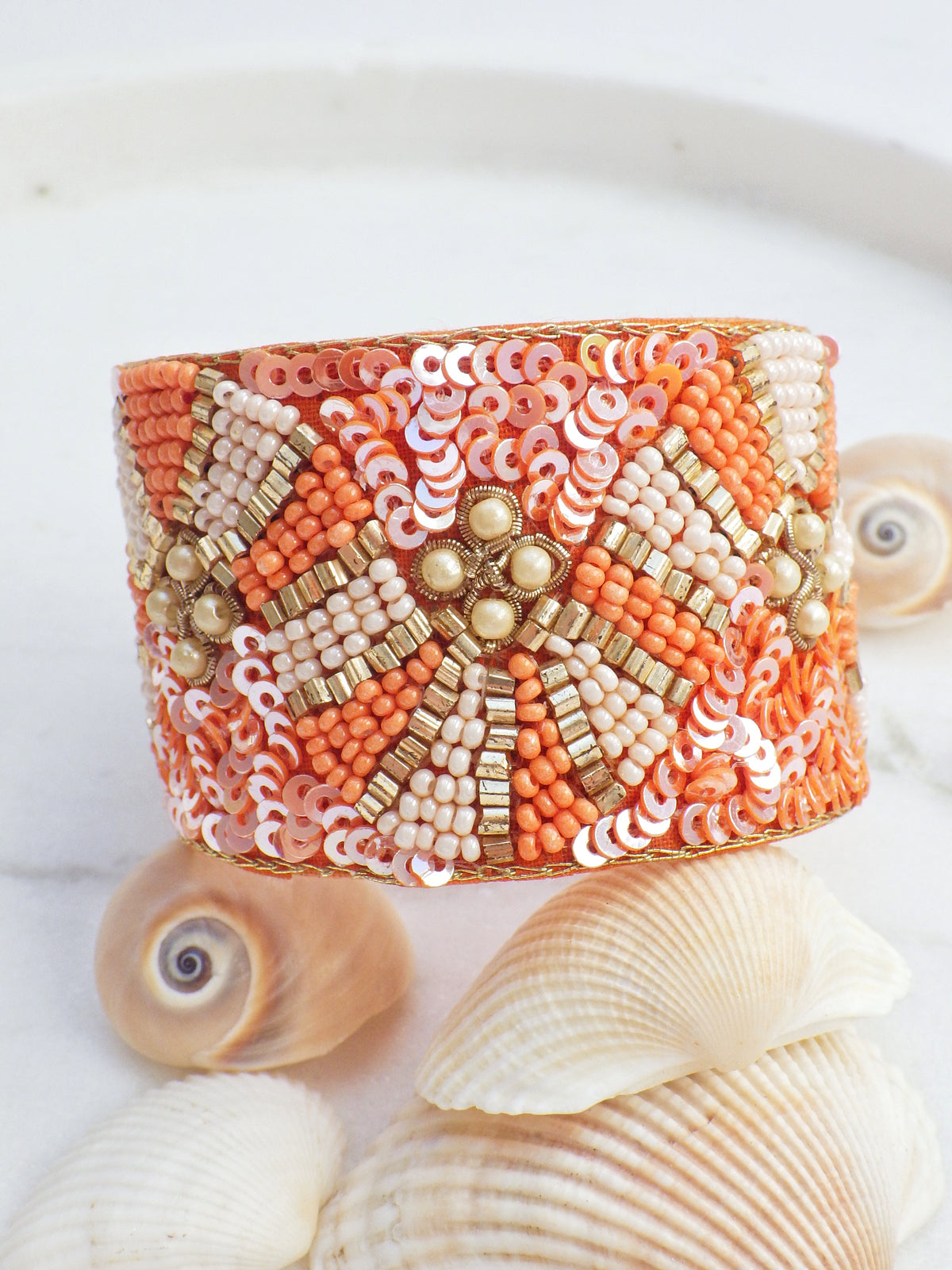 SALE - Armreif - Orange/Rosa # 20