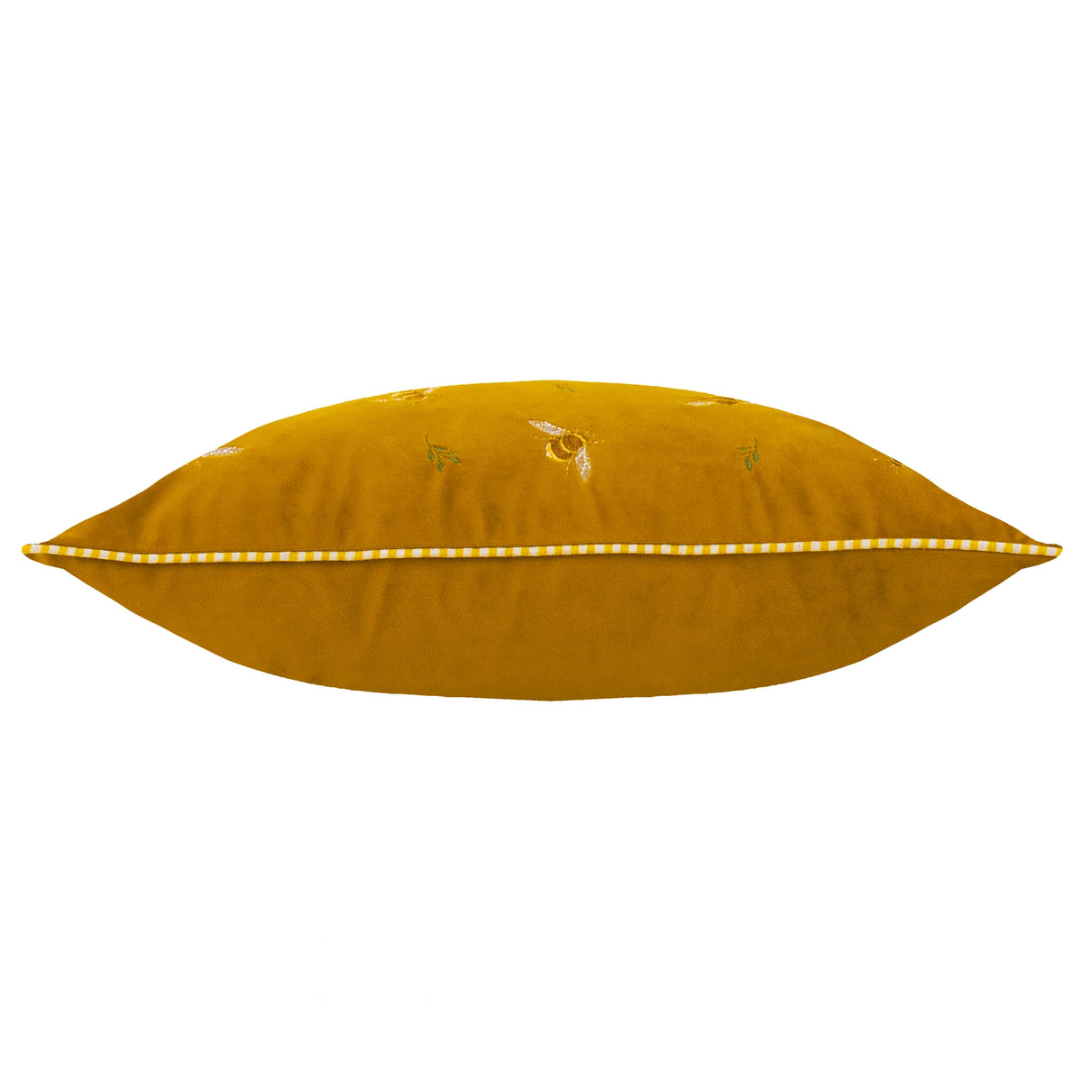 Kissenhülle - Goldener Samt mit Bienen