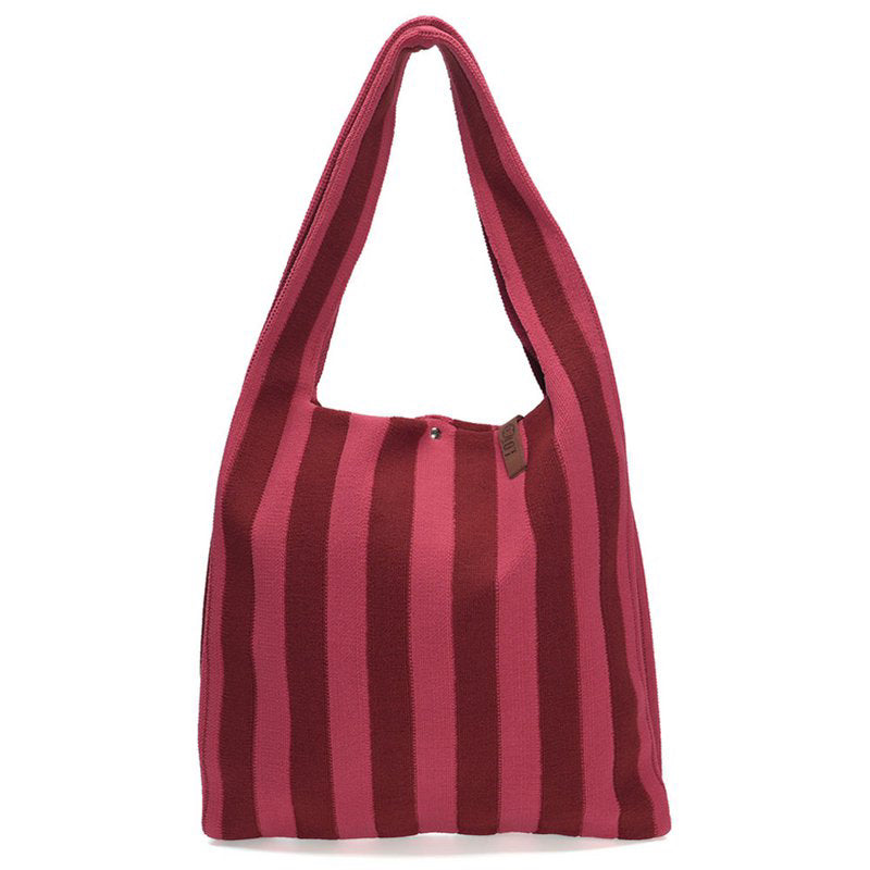 Lot 83 - Shopper Burgunder/Altrosa Streifen Lois 135