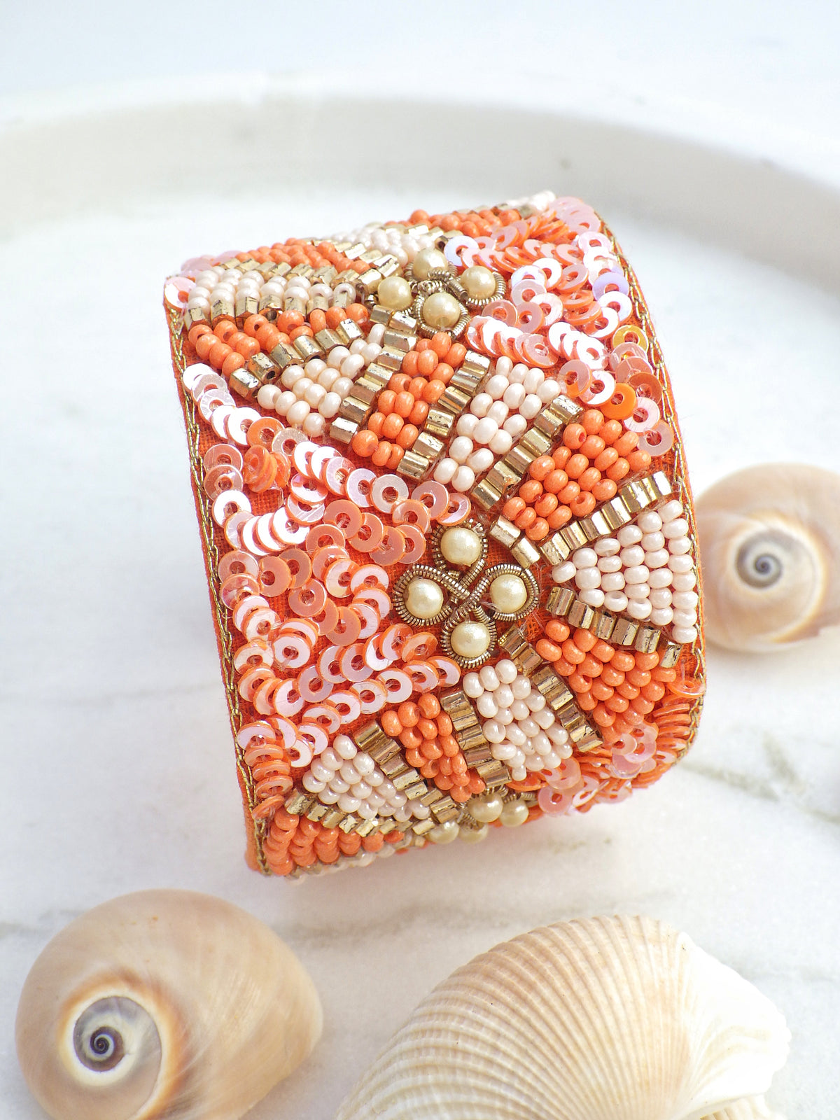 SALE - Armreif - Orange/Rosa # 20