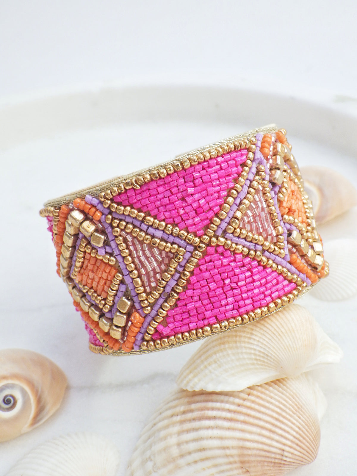 SALE - Armreif - Pinke Raute #11
