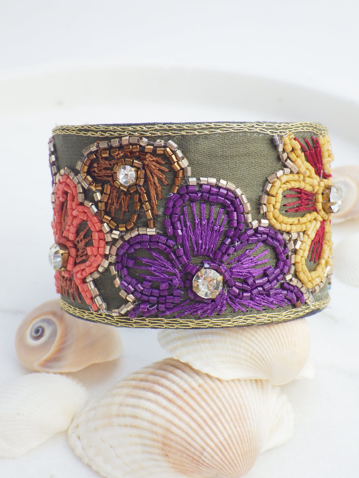 SALE - Armreif - Bunte Blumen #17