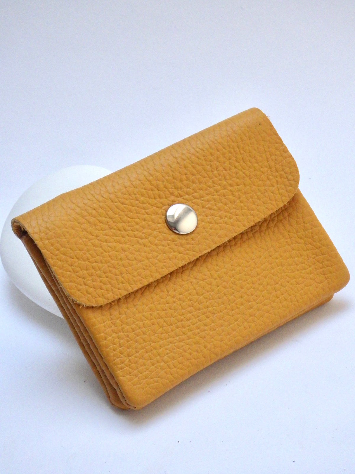Leder-Portemonnaie - Senf