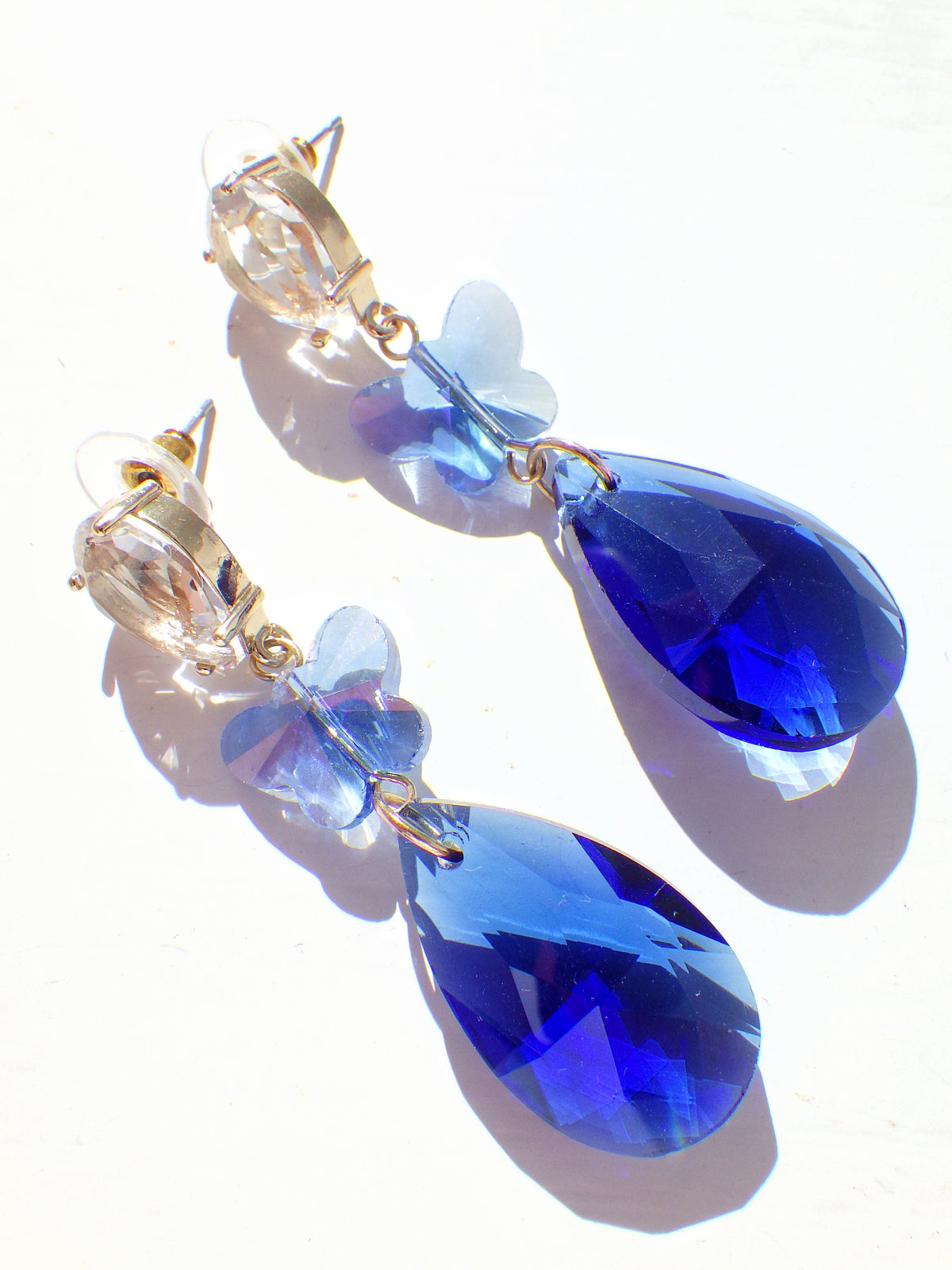 SALE ⭐️ Ohrringe - Blauer Hänger mit Schmetterling