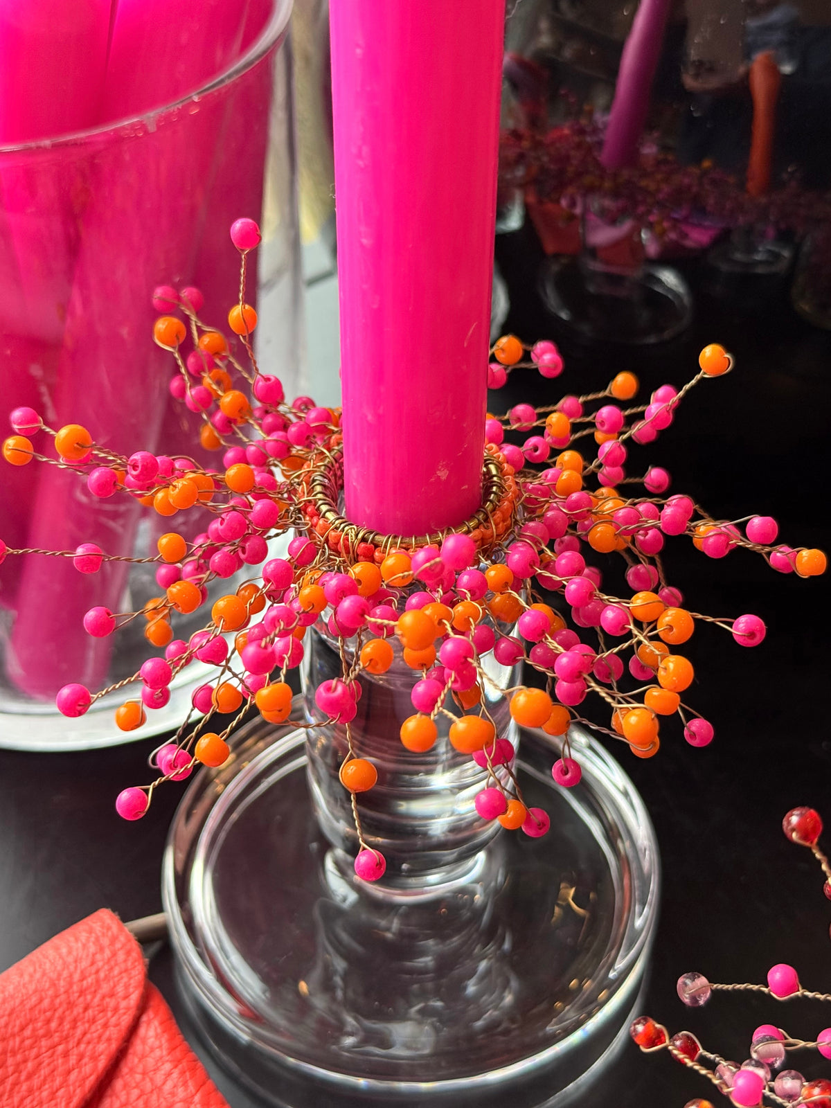 Kerzenring - Orange/Pinke Tentakeln 😉