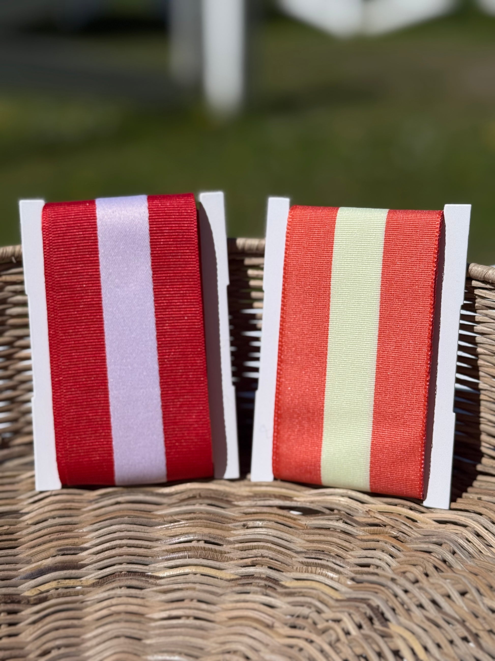 Geschenke Webband - Orange/Gelb gestreift XL