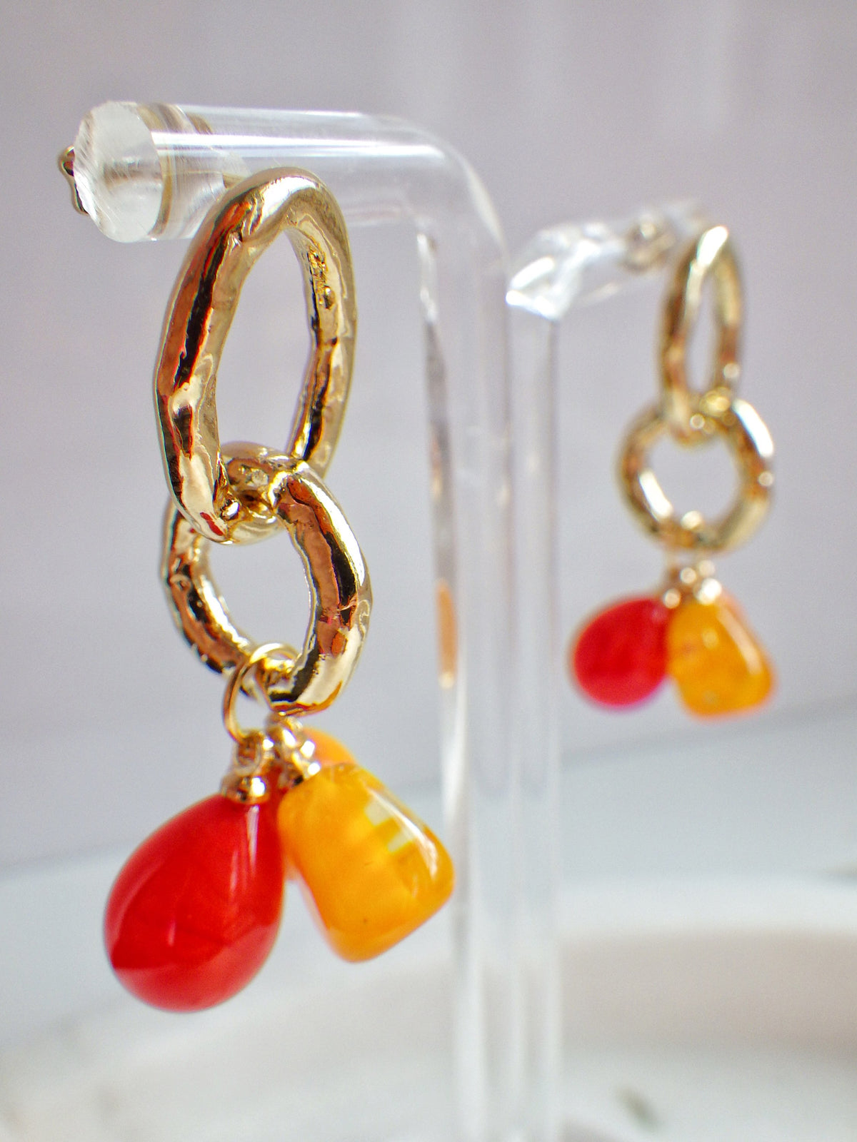 ⭐️ Ohrringe - Muranoglas - 3er Orange