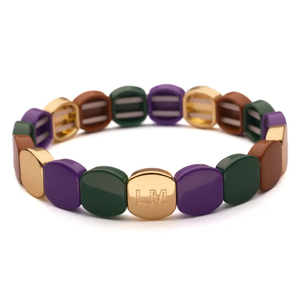 SALE - Lot 83 - Armband Herbstfarben - Kleine Kreise