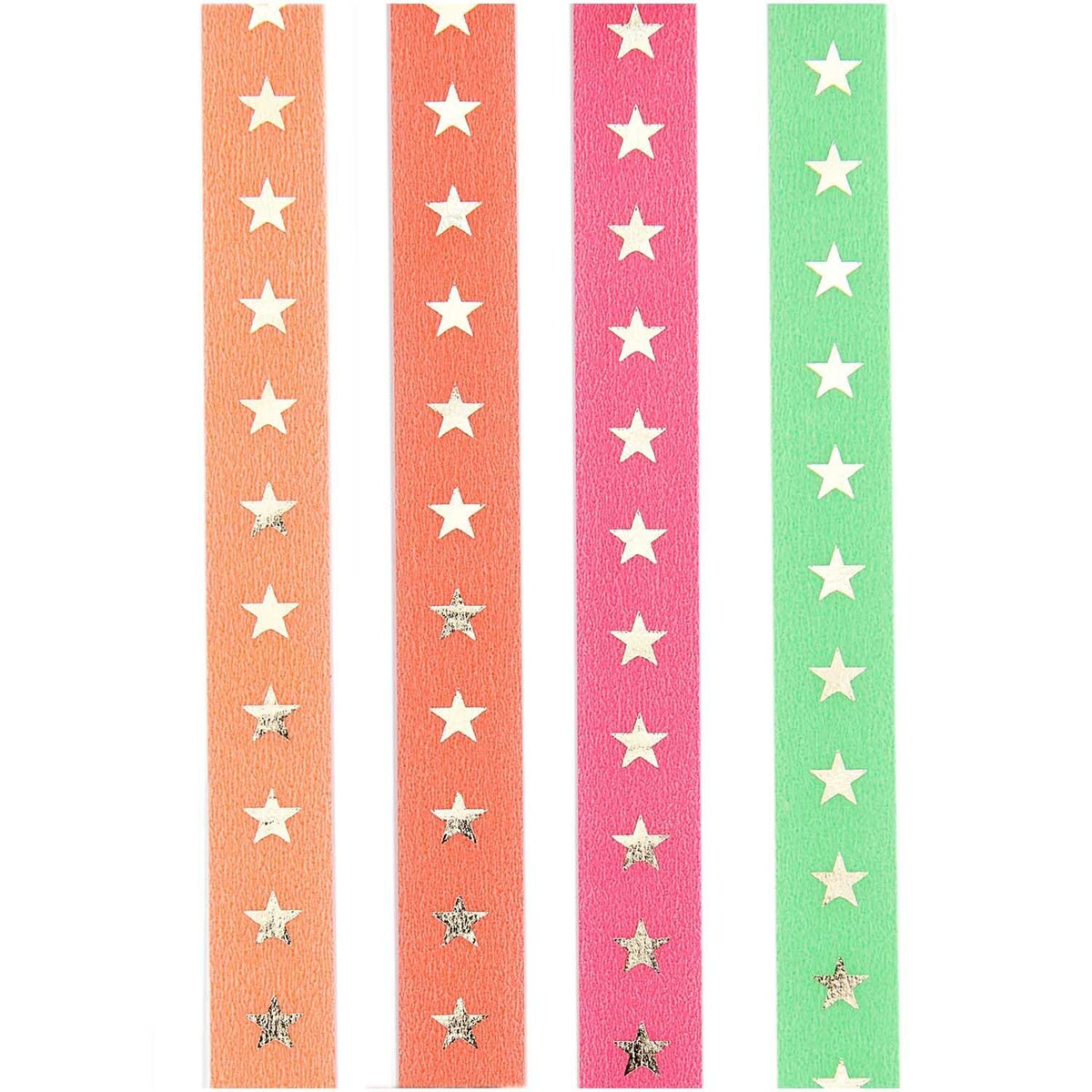 Paper Poetry Tape - Neon mit goldenen Sternen
