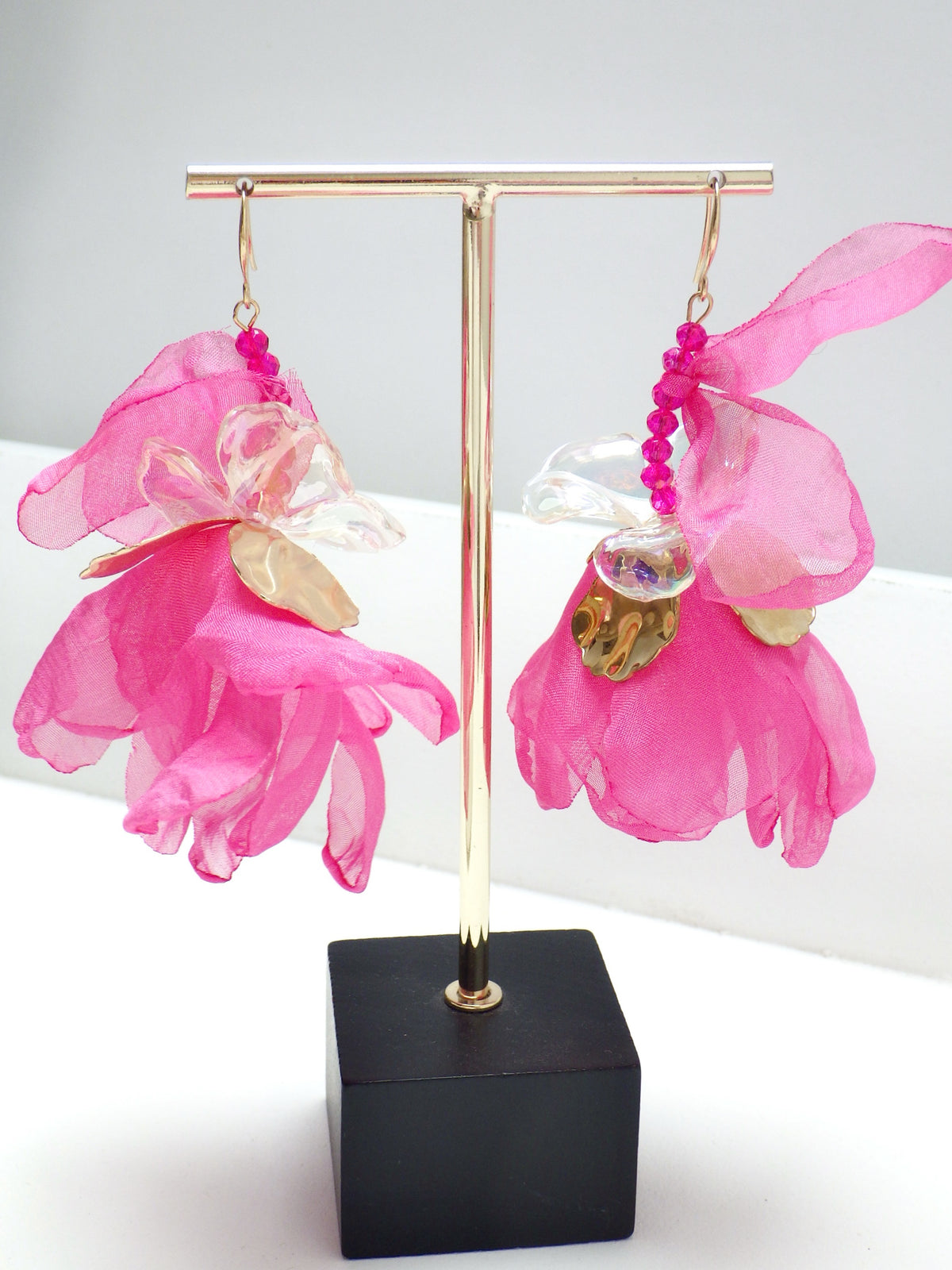 SALE - Ohrringe Pinker großer Hänger #17