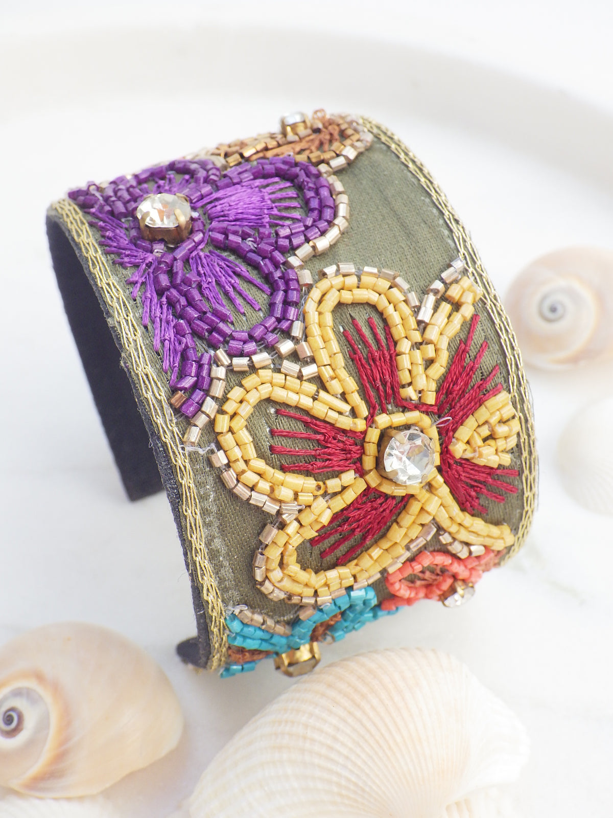 SALE - Armreif - Bunte Blumen #17