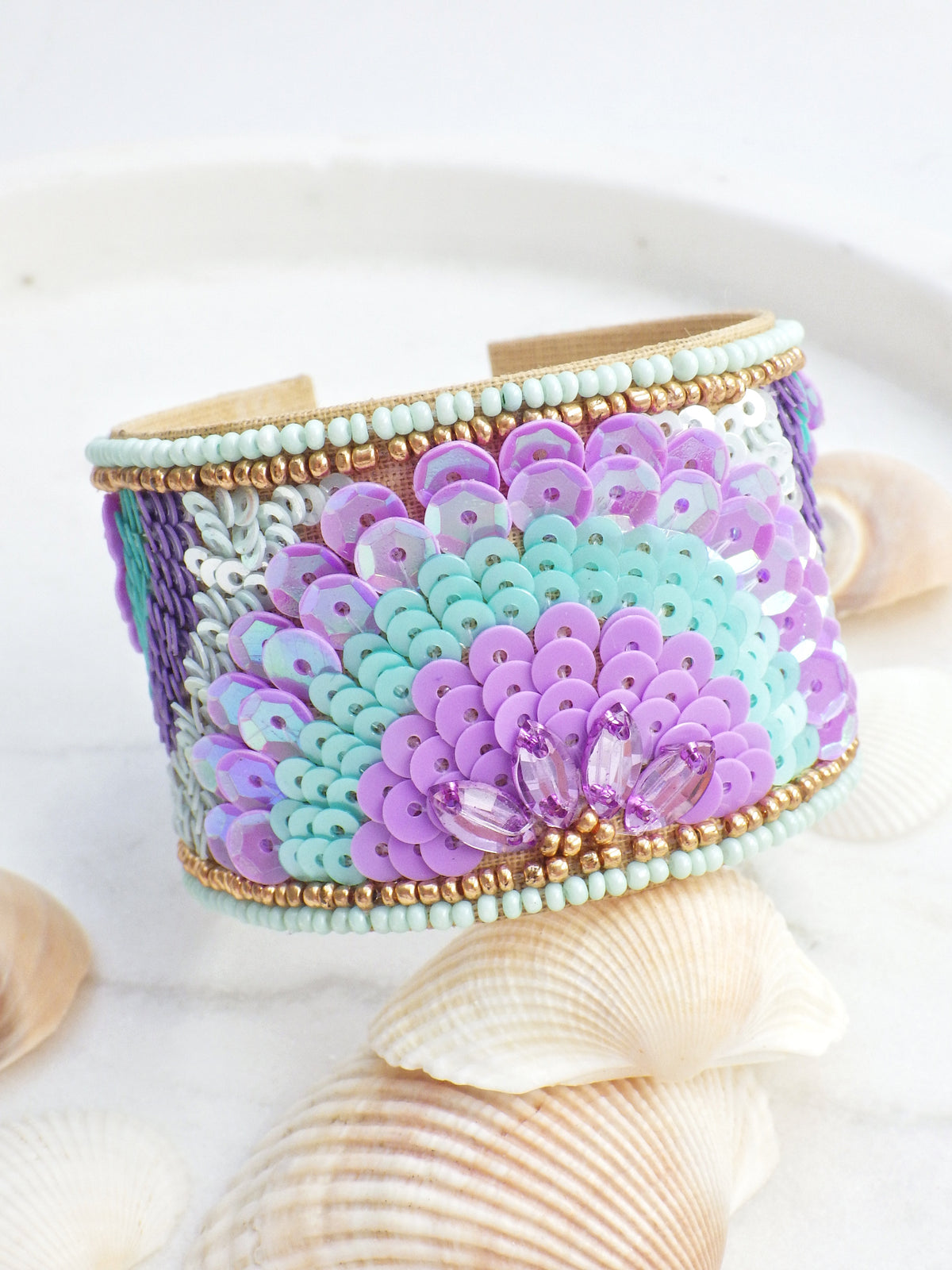 SALE - Armreif - Lila Blume #14