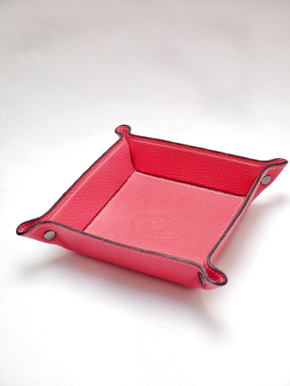 Lederschale/Taschenleerer - Himbeerrot
