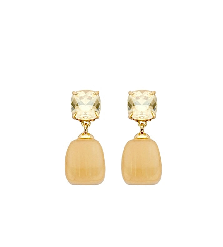 SALE ⭐️ CLIP Ohrringe - Mit Hänger - Beige