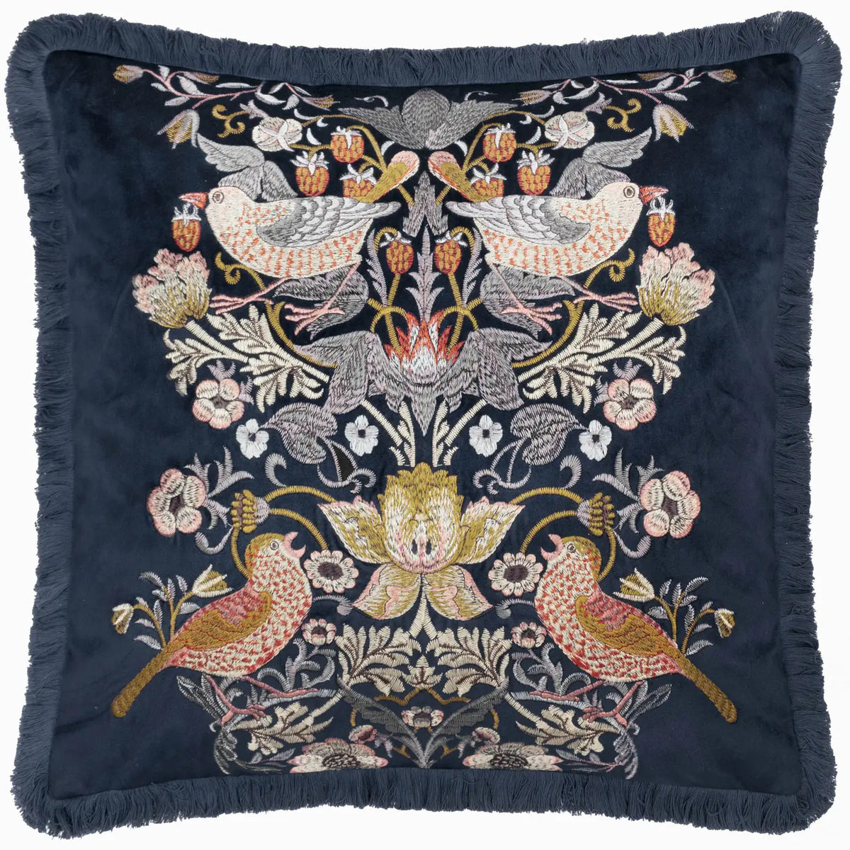 Kissenhülle - William Morris - Samtkissen Die Erdbeerdiebe