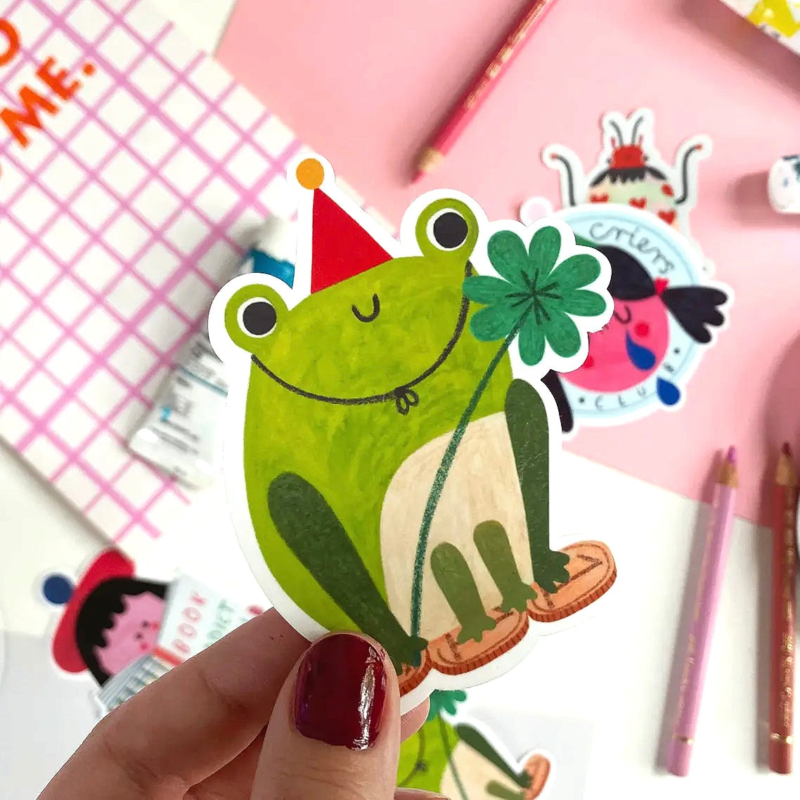 Aufkleber - Glücksfrosch