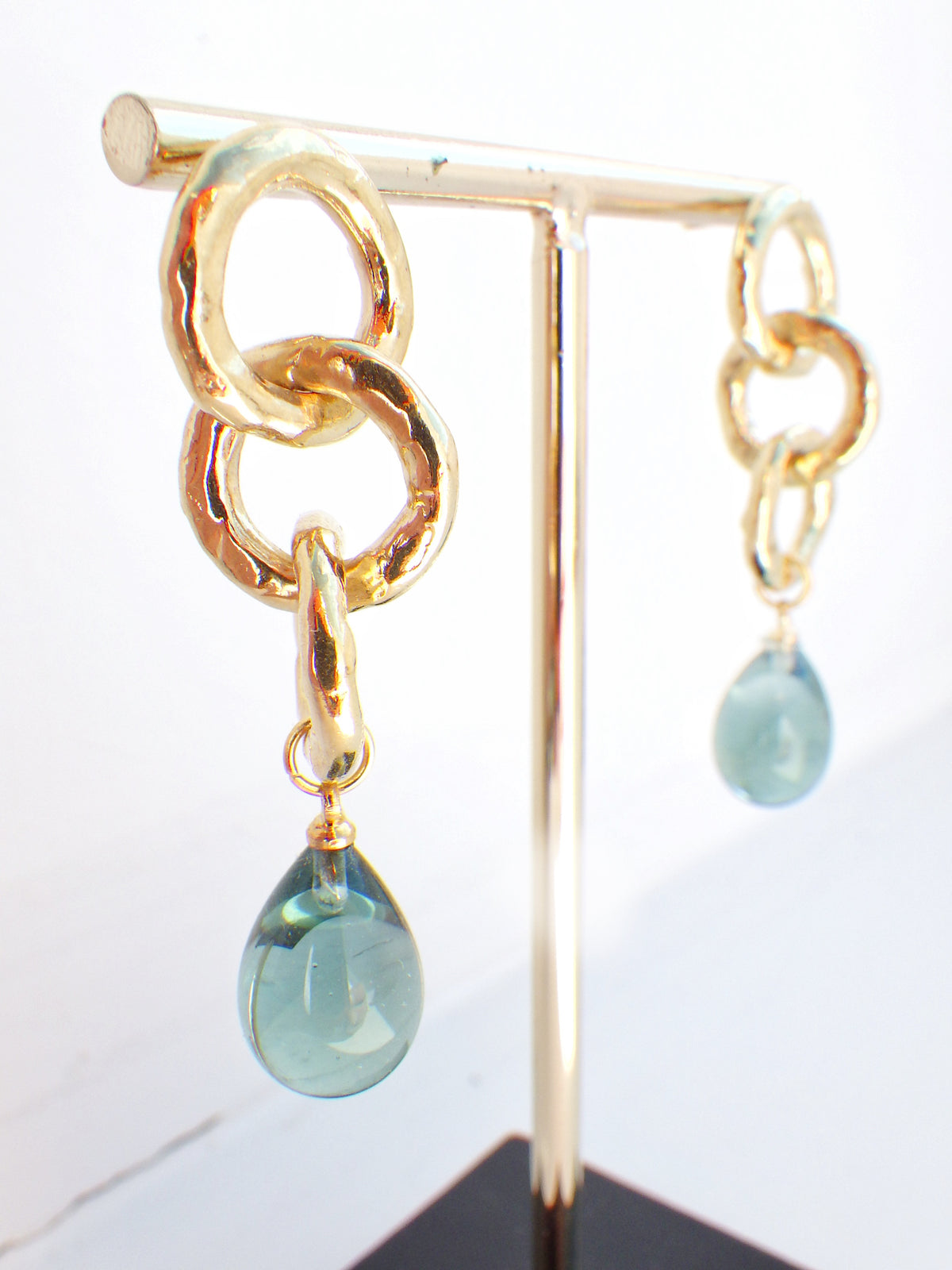 SALE ⭐️ Ohrringe - Hänger Muranoglas - Graugrün Hänger