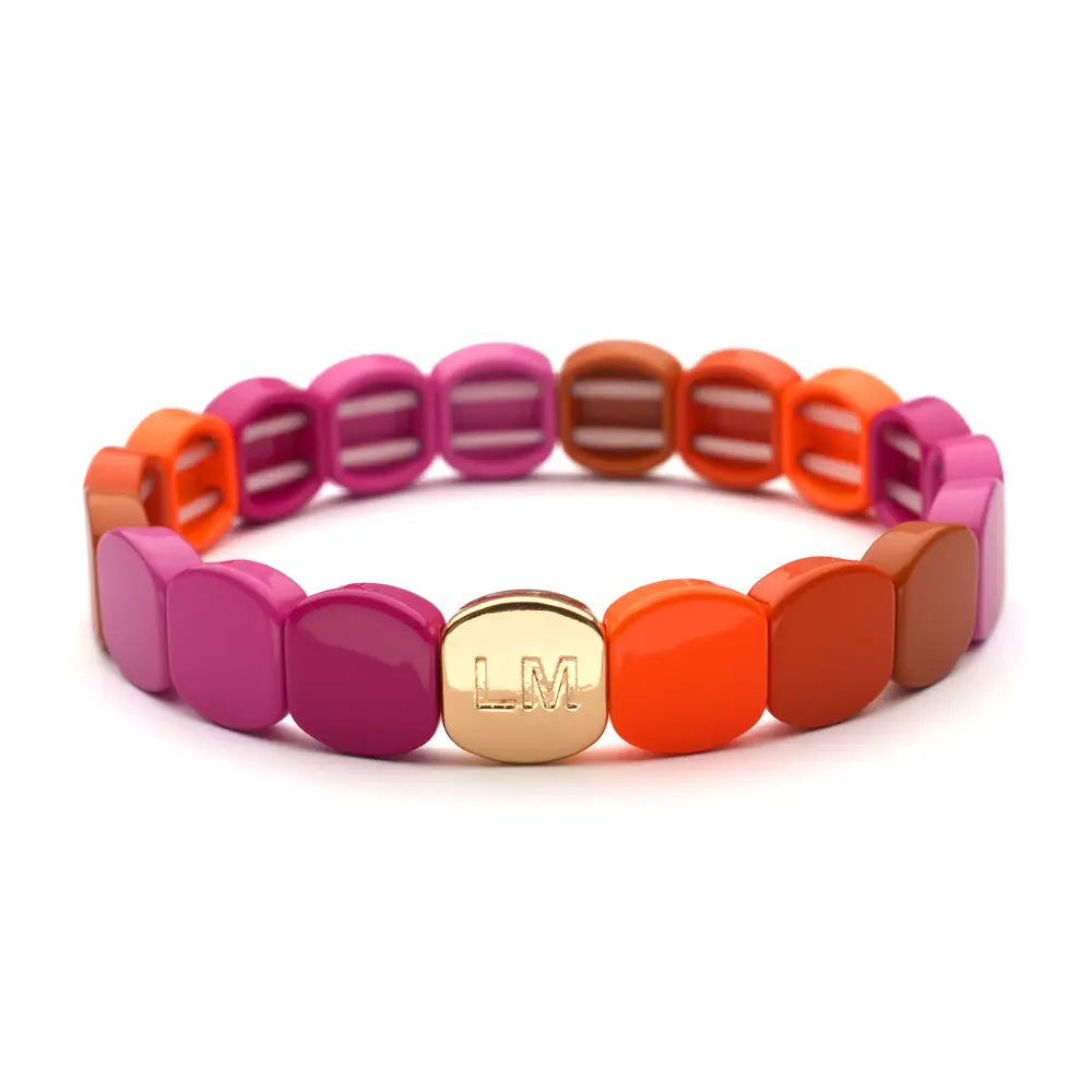 SALE - Lot 83 - Armband Herbstfarben - Kleine Kreise