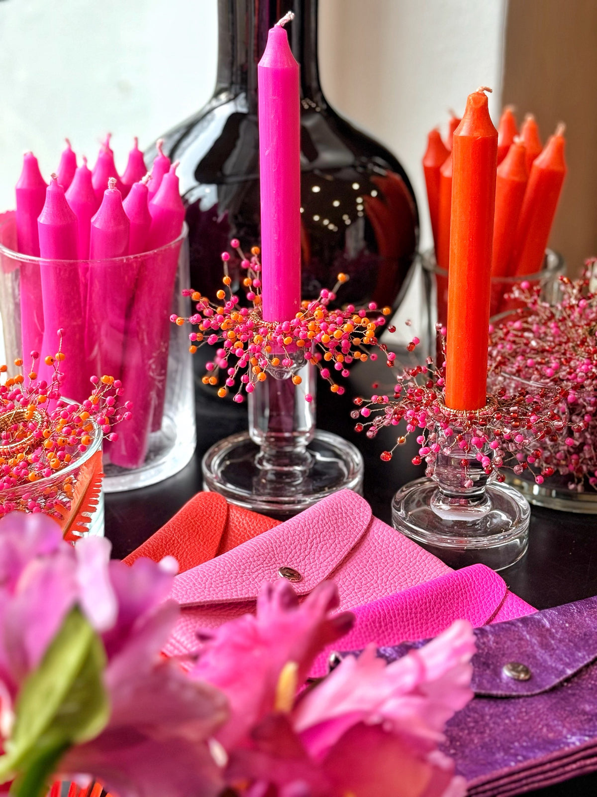 Kerzenring - Orange/Pinke Tentakeln 😉