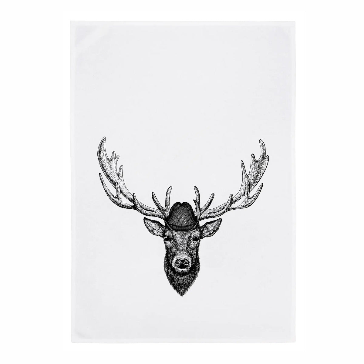 Küchenhandtuch - Hirsch mit Hut