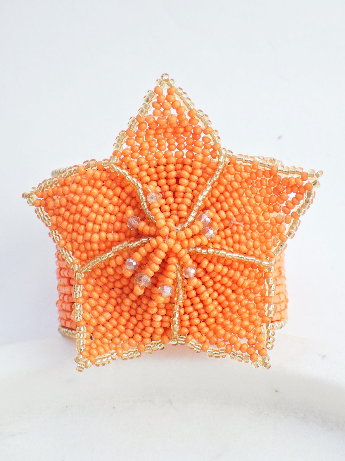 SALE - Armreif - Orange Blume #34