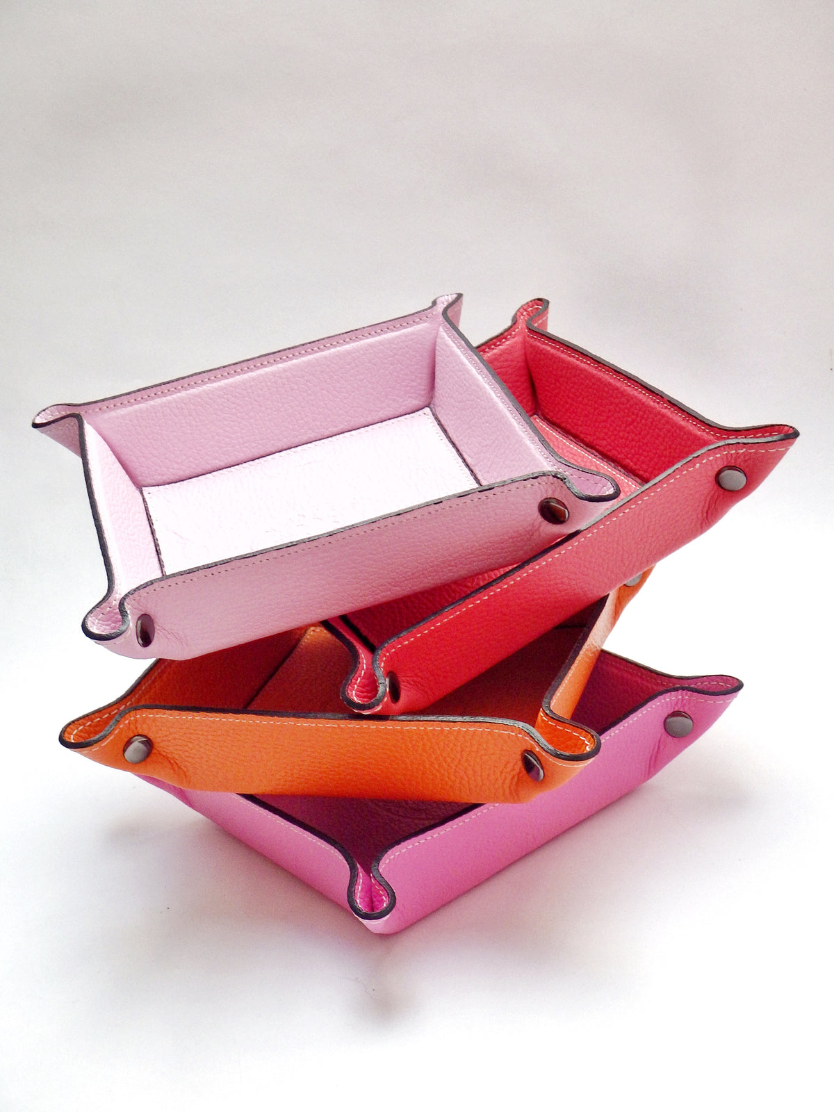 Lederschale/Taschenleerer - Rosa